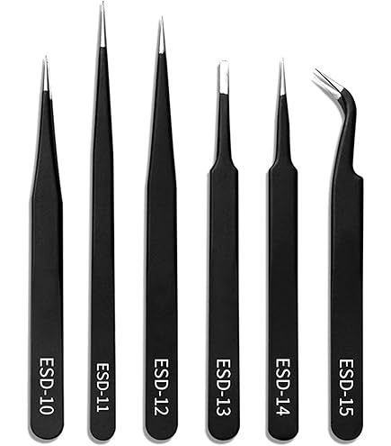 Amazon | Moechando ピンセット 精密 ピンセット 防磁 電子工作 (ESD